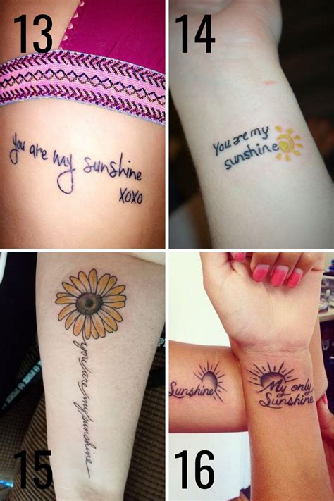 u are my sunshine tattoos|More.